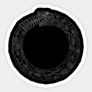 White Ouroboros Sticker